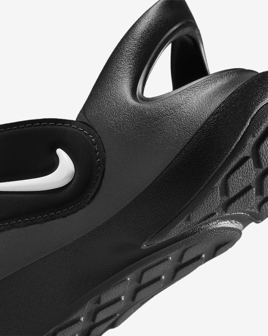 Nike Aqua Swoosh Big Kids' Sandals - Black/Anthracite/White