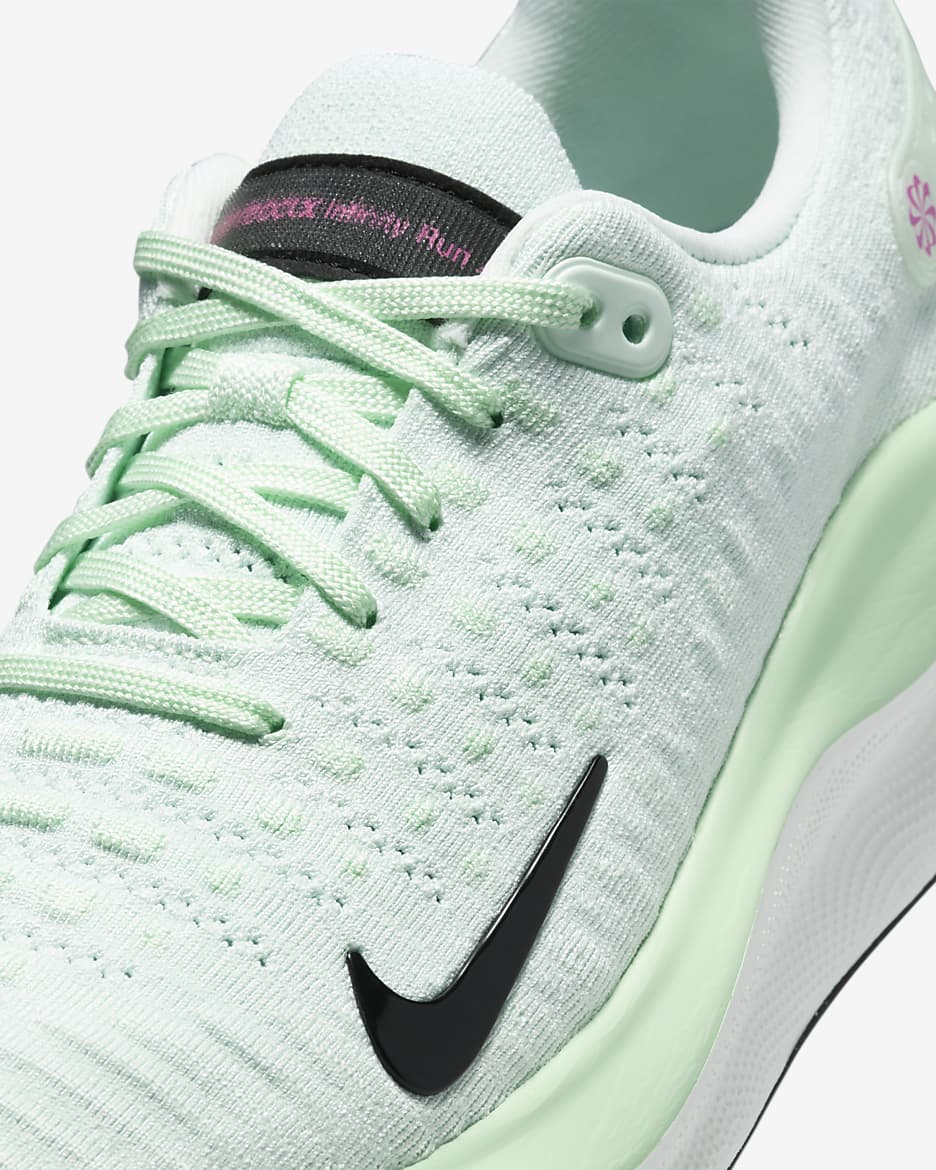 Chaussure de running sur route Nike InfinityRN 4 pour femme - Barely Green/Vapor Green/Playful Pink/Noir