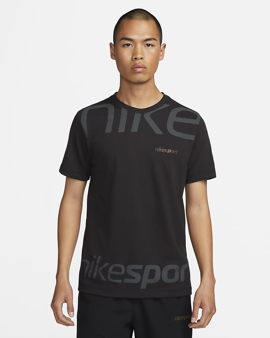 Nike Dri-FIT Men's Training T-Shirt - Black/Black/Cacao Wow