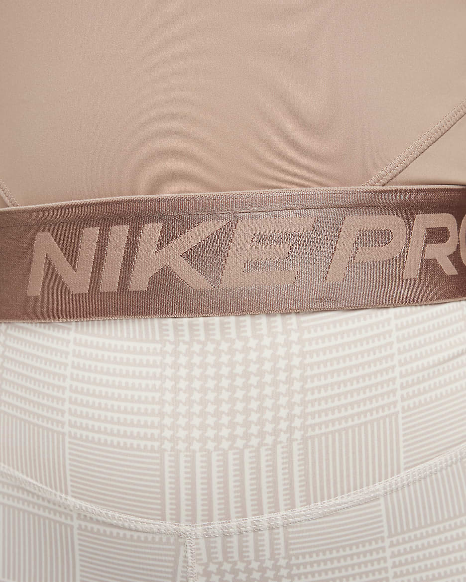 Dámský zkrácený top Nike Pro Dri-FIT - Desert Dust