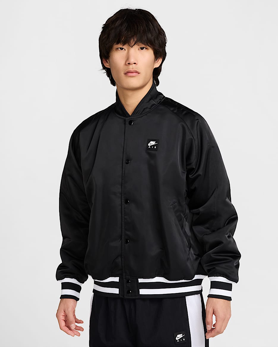 Nike Air Men's Varsity Jacket - Black/White/White