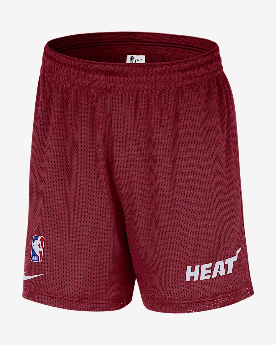 Shorts de malla Nike NBA para hombre Miami Heat - Rojo duro