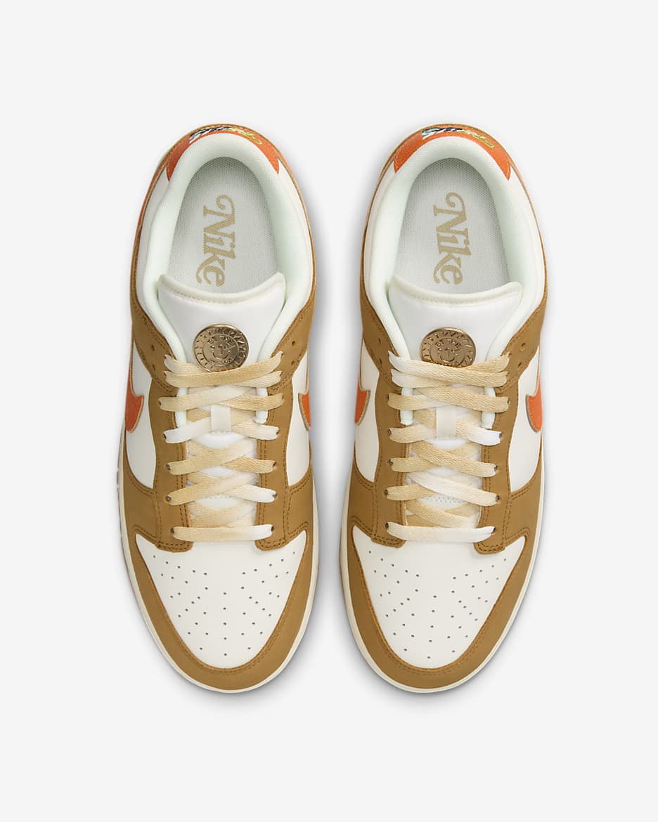 Nike Dunk Low Retro Shoes - Sail/Coconut Milk/Wheat/Safety Orange