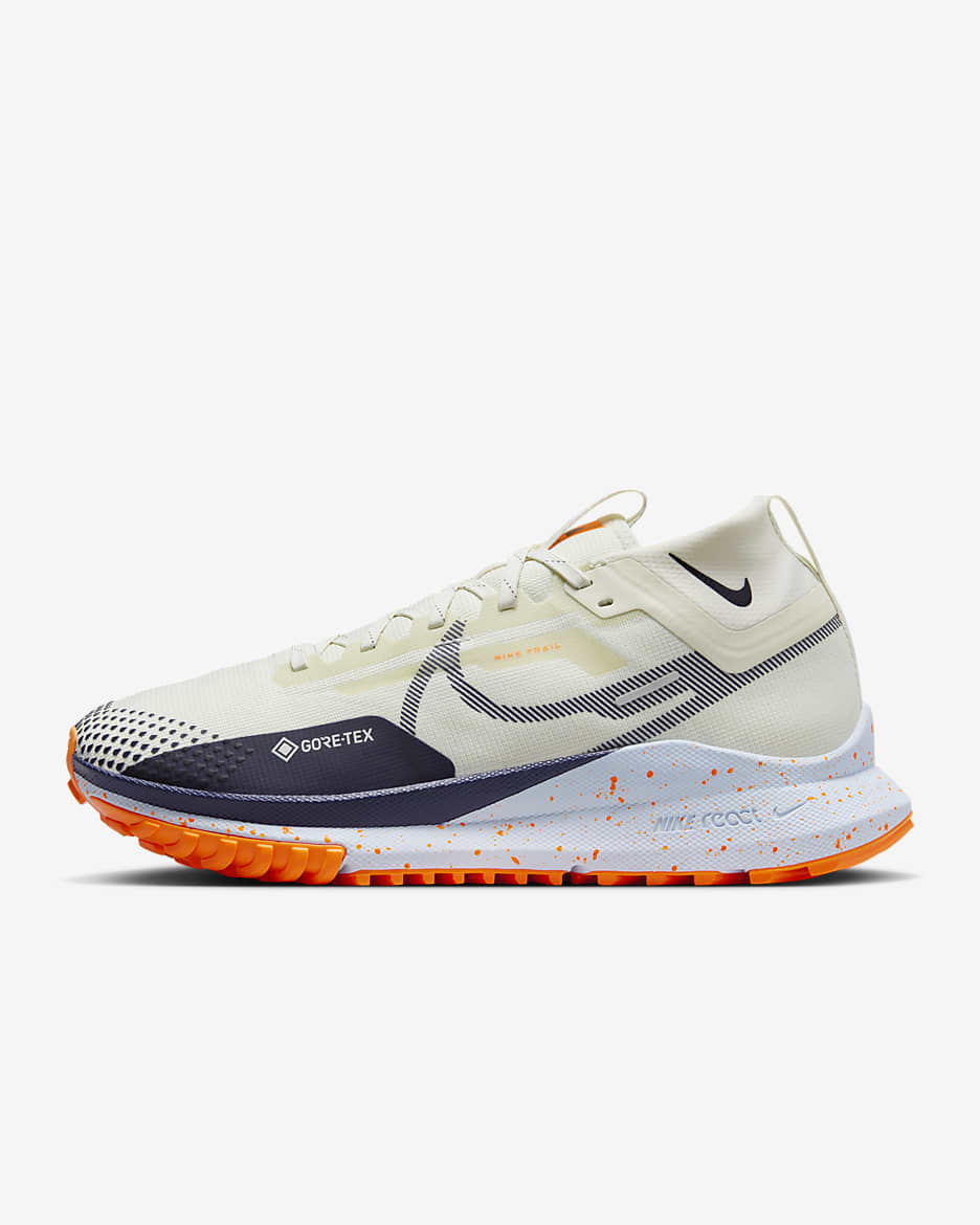 Nike Pegasus Trail 4 GORE-TEX Su Geçirmez Arazi Tipi Erkek Koşu Ayakkabısı - Sea Glass/Total Orange/Blue Tint/Purple Ink