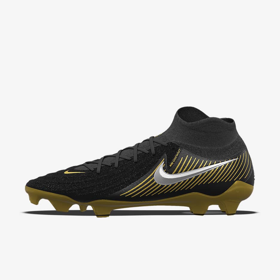 Chaussure de foot montante à crampons pour terrain sec personnalisable Nike Phantom Luna 2 Elite By You - Noir/Noir