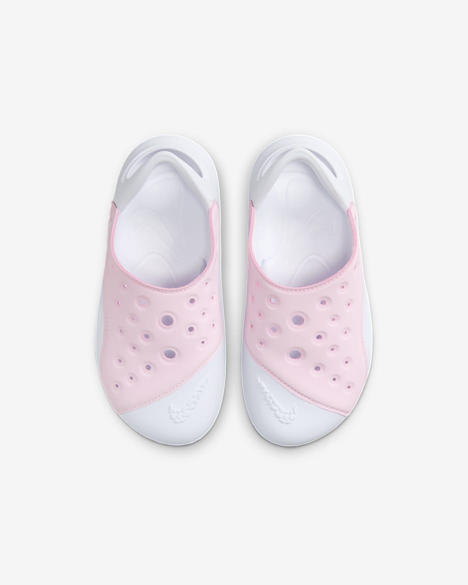 Sandalias para niños de preescolar Nike Aqua Swoosh - Espuma rosa/Blanco