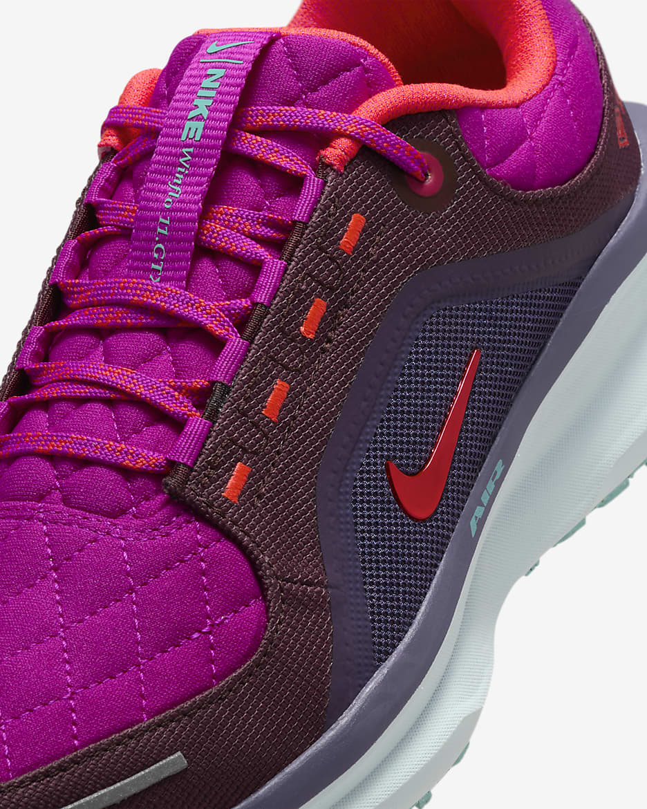 Nike Winflo 11 GORE-TEX SE Women's Waterproof Road Running Shoes - Vivid Grape/Dark Raisin/Green Frost/Bright Crimson