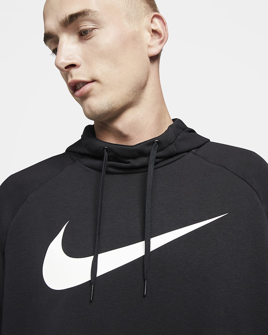 Nike Dry Graphic Sudadera de fitness Dri-FIT con capucha - Hombre - Negro/Blanco