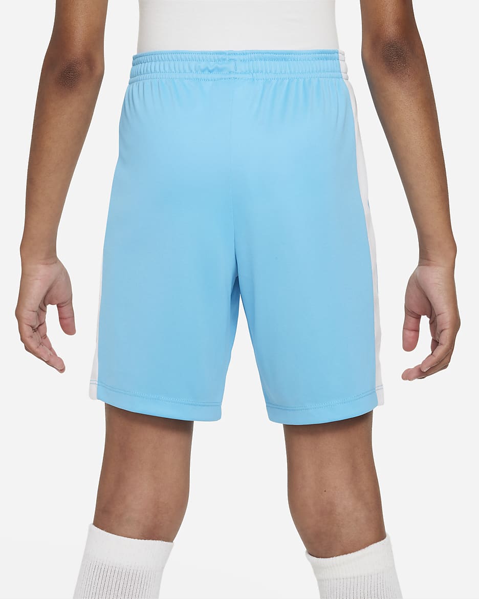 Short de foot KM Dri-FIT pour ado - Baltic Blue/Blanc