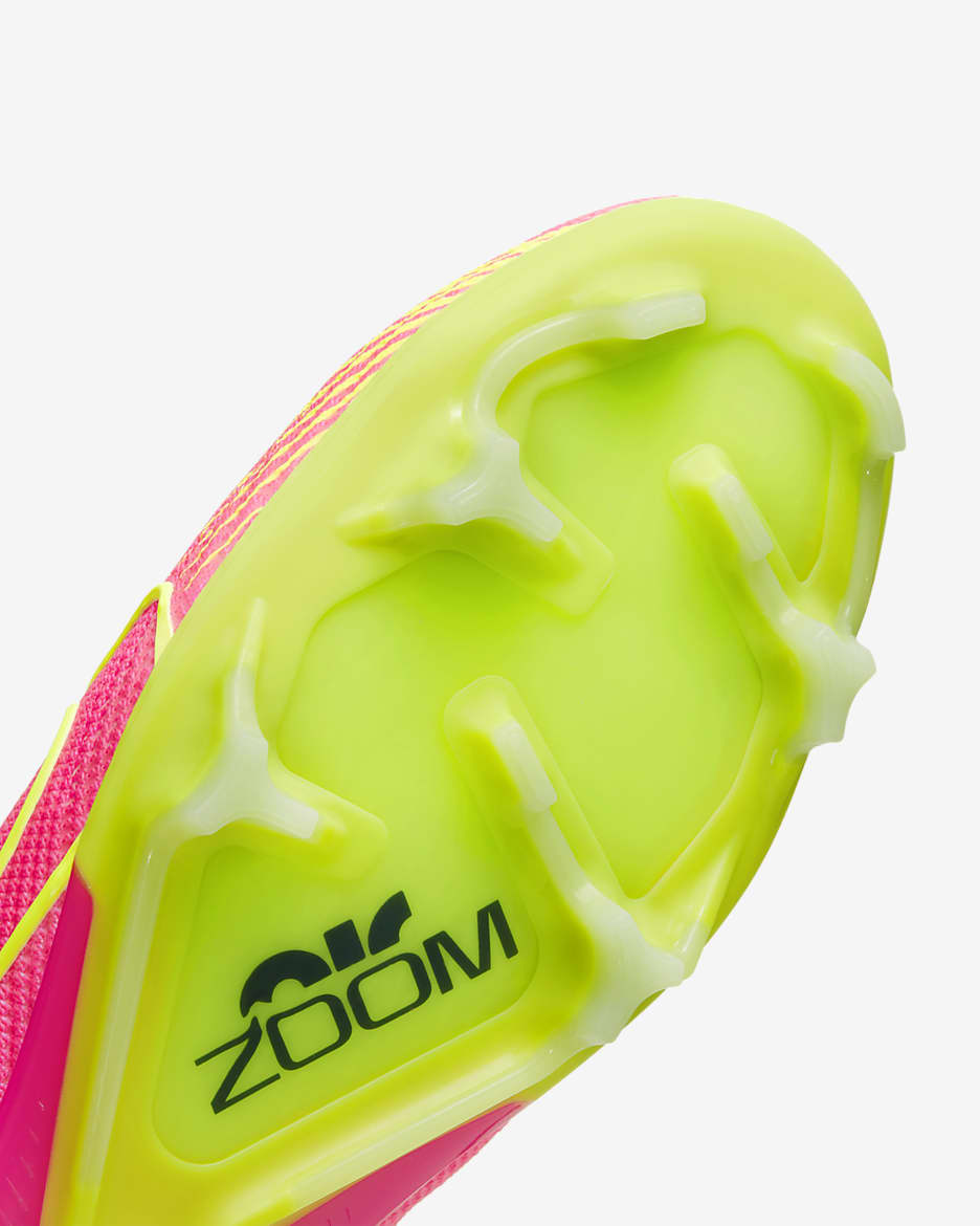 Nike Mercurial Vapor 15 Elite Firm Ground Low-Top Soccer Cleats - Pink Blast/Gridiron/Volt