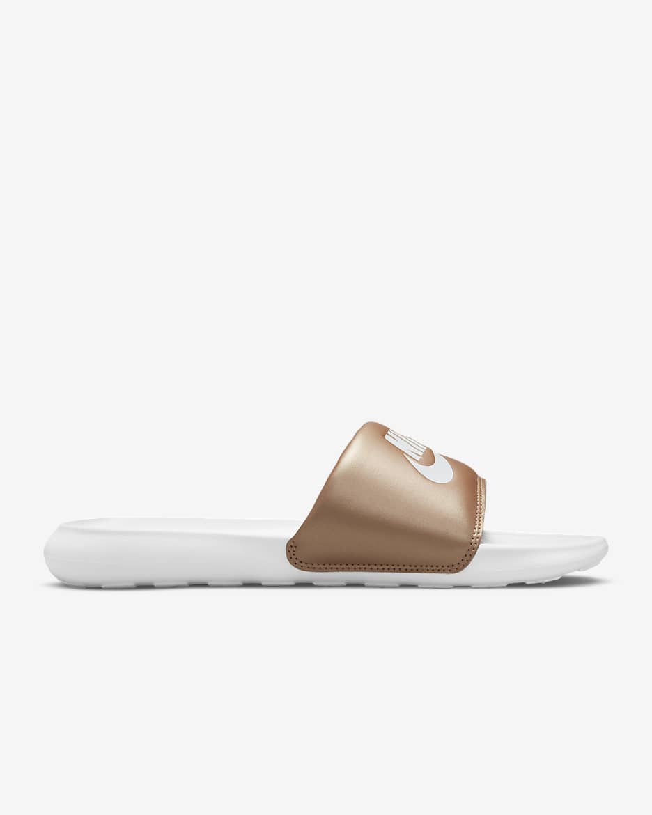 Nike Victori One Women's Slides - Metallic Red Bronze/White/White