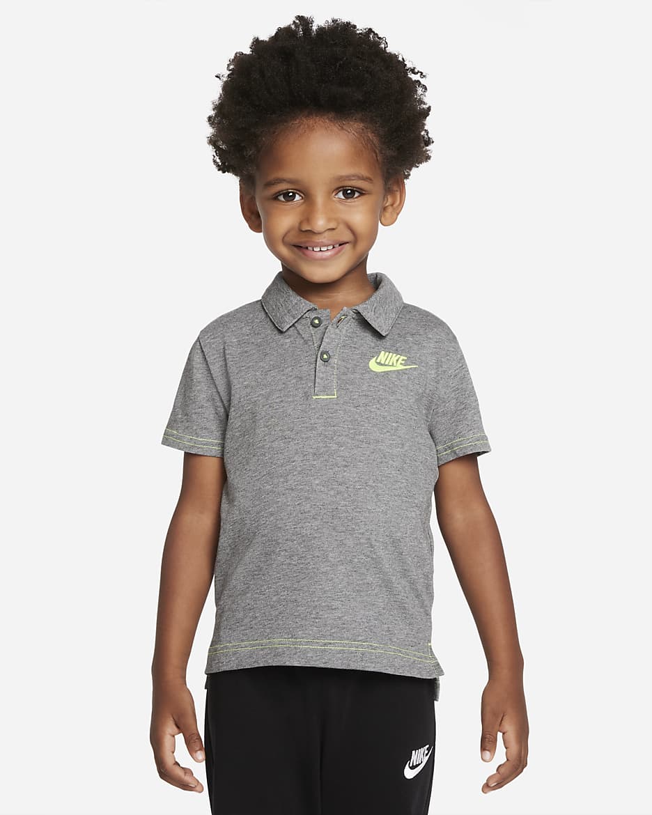 Nike Dri-FIT Toddler Polo Top - Carbon Heather