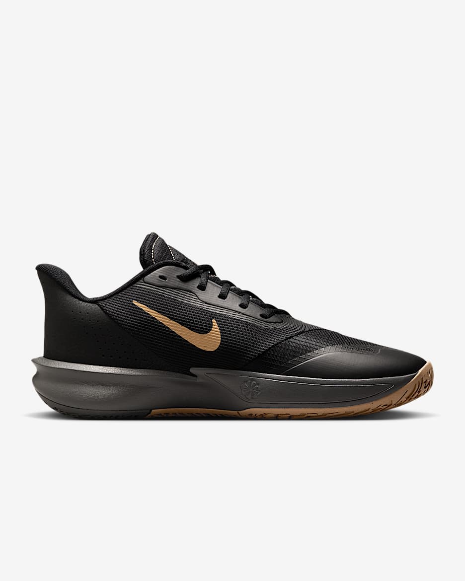 Nike Precision 7 Men's Basketball Shoes - Black/Parachute Beige/Iron Grey/Metallic Gold