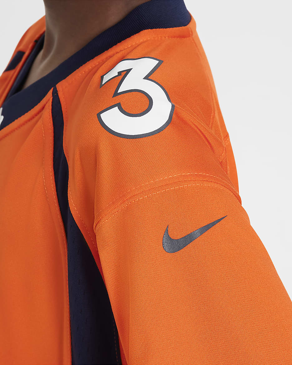 NFL Denver Broncos (Russell Wilson) American football-wedstrijdjersey voor kids - Brilliant Orange/WILSON RUSSELL