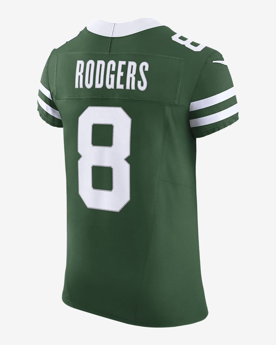 Aaron Rodgers New York Jets Men's Nike Dri-FIT NFL Elite Football Jersey - Green