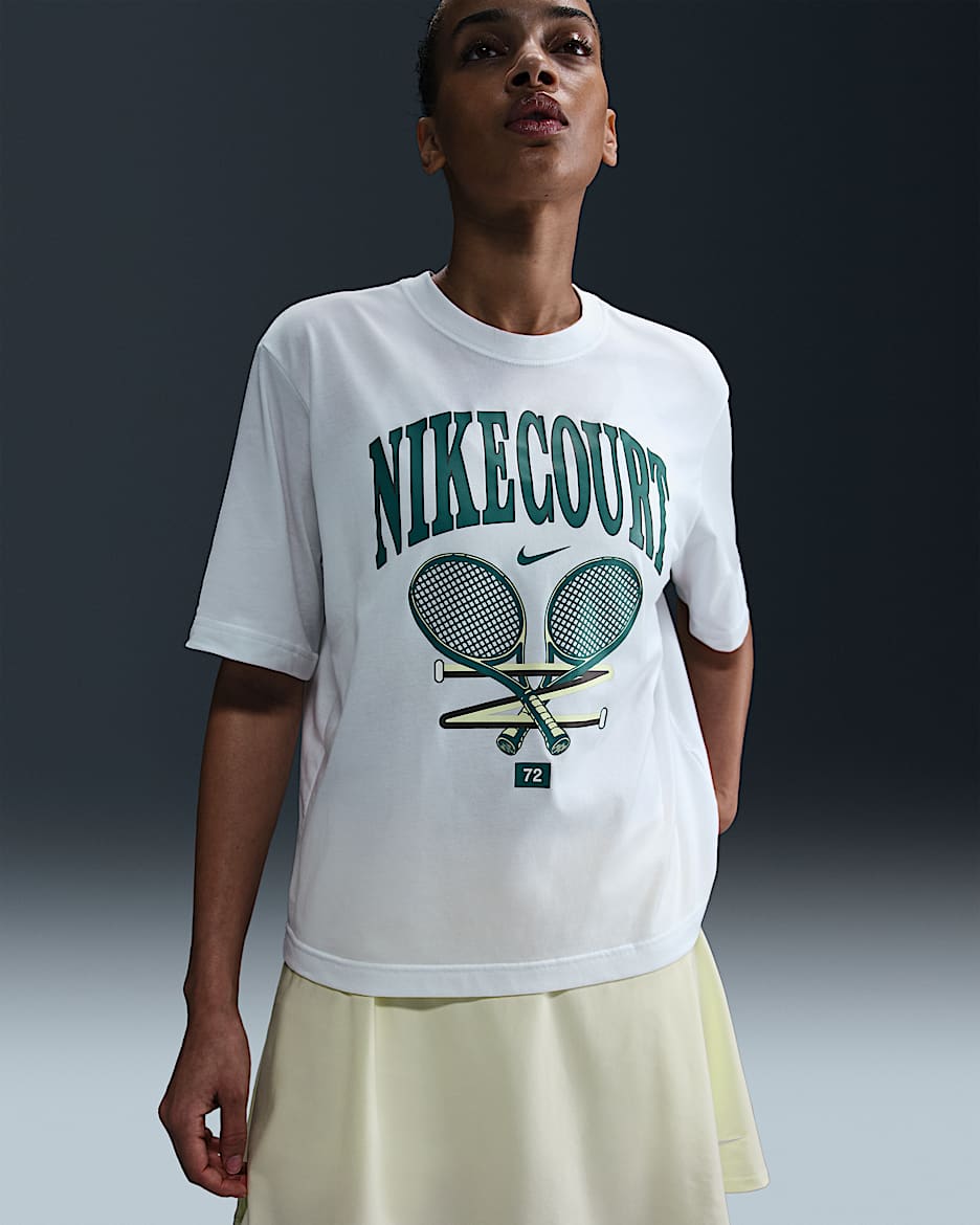 Playera de manga corta Dri-FIT para mujer Nike Slam - Blanco