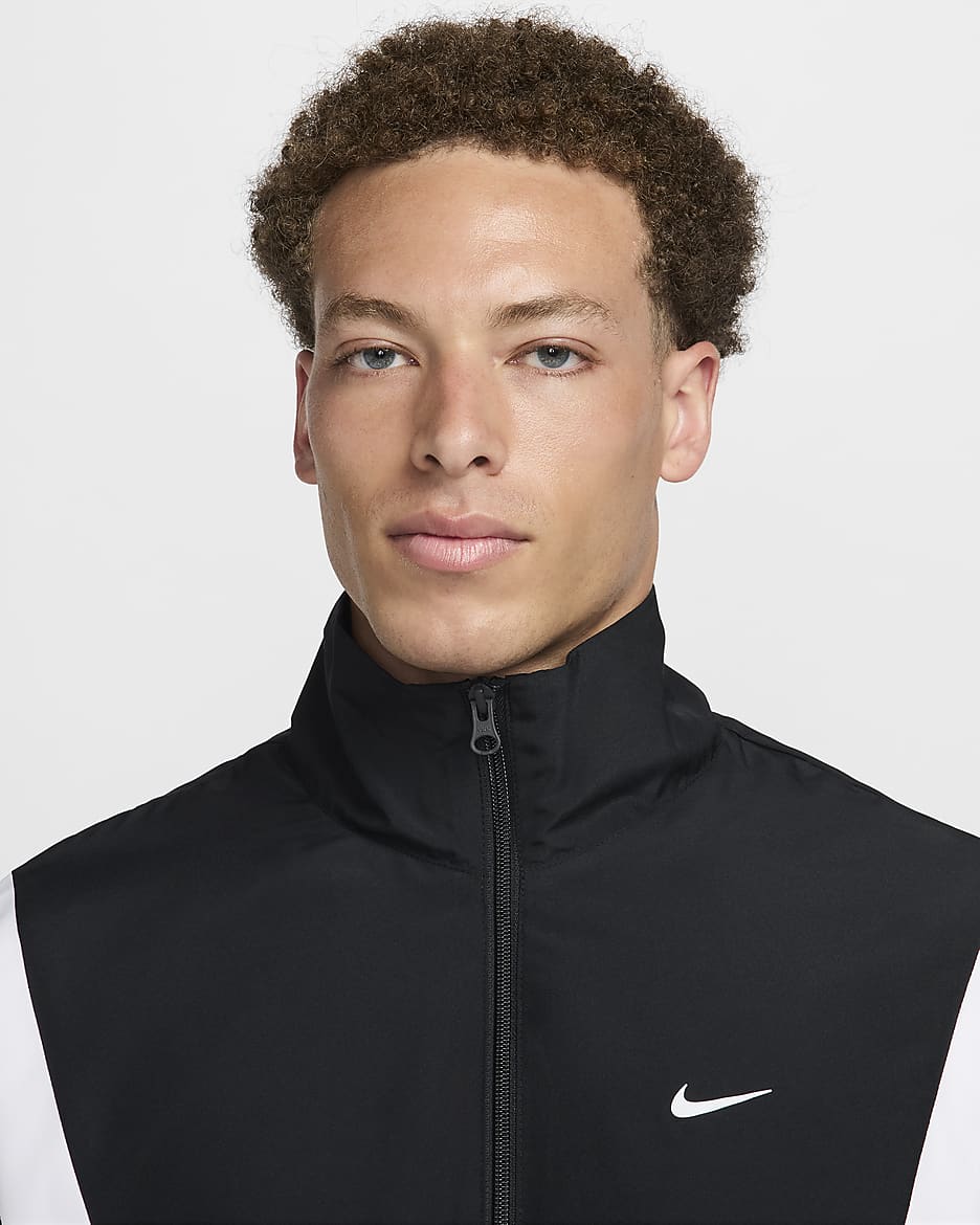 Nike Icon Men's Woven Basketball Jacket - Black/Black/White/White