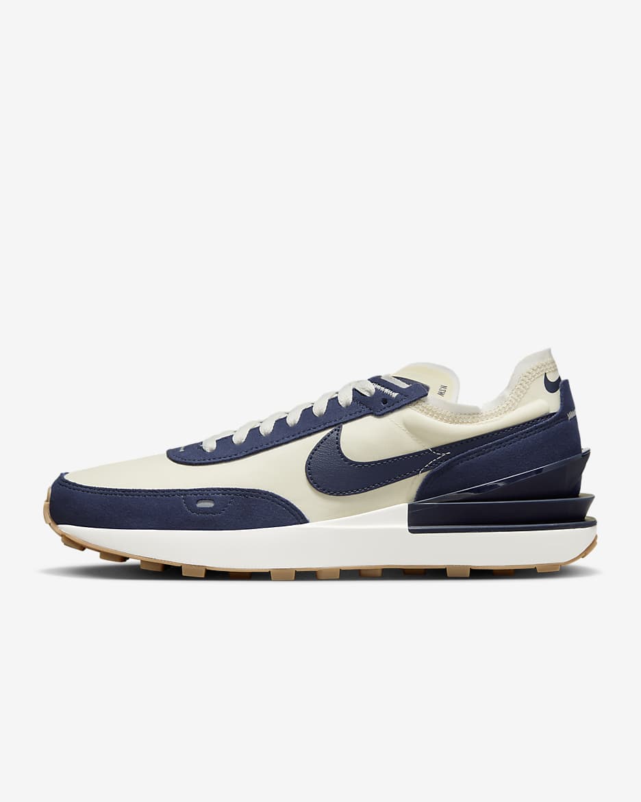 Nike Waffle One SE Men's Shoes - Coconut Milk/Sail/Gum Medium Brown/Midnight Navy