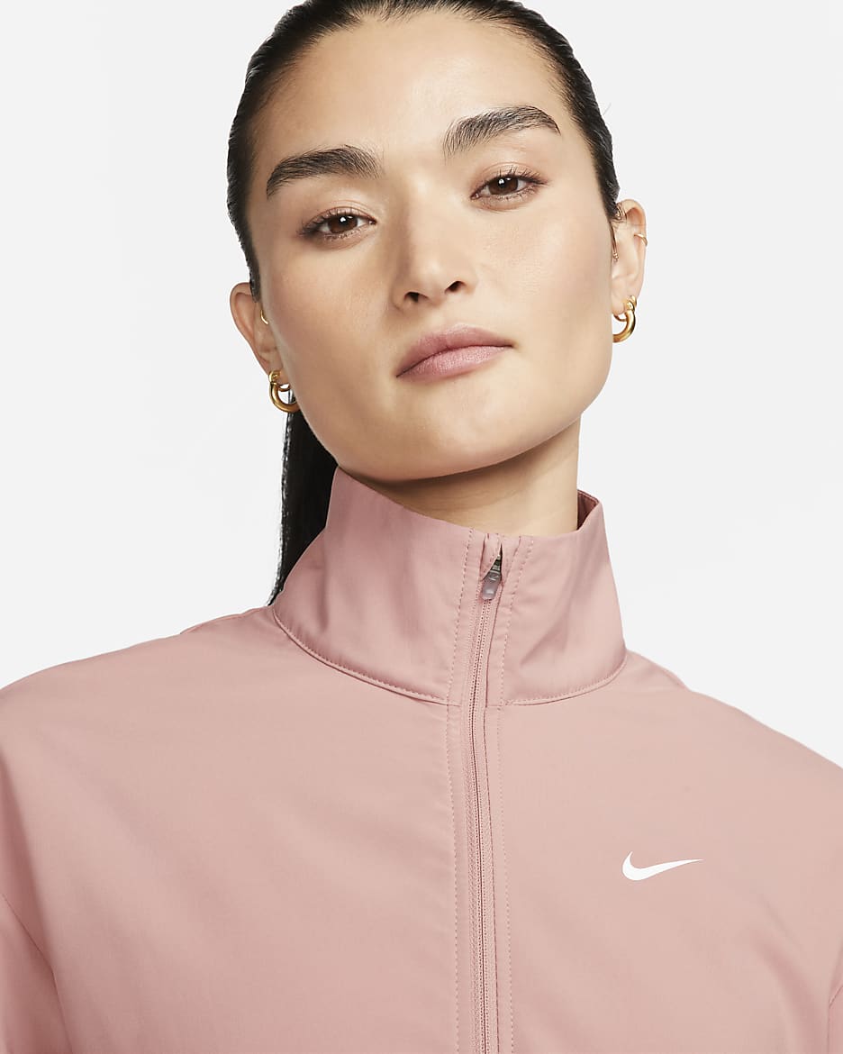 Nike Dri-FIT One Women's Jacket - Red Stardust/Black/White