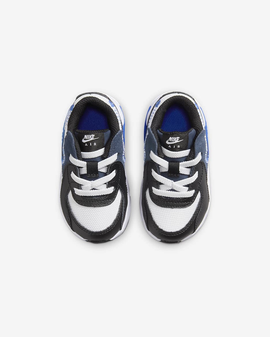 รองเท้าทารก/เด็กวัยหัดเดิน Nike Air Max Excee - ขาว/ดำ/Midnight Navy/Hyper Royal