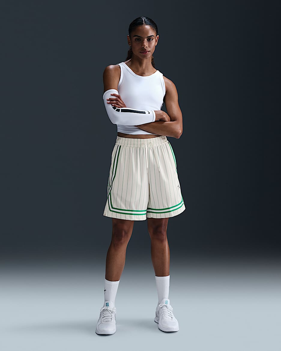 Nike Fly Crossover Damen-Basketballshorts - Sail/Stadium Green/Stadium Green/Vintage Green