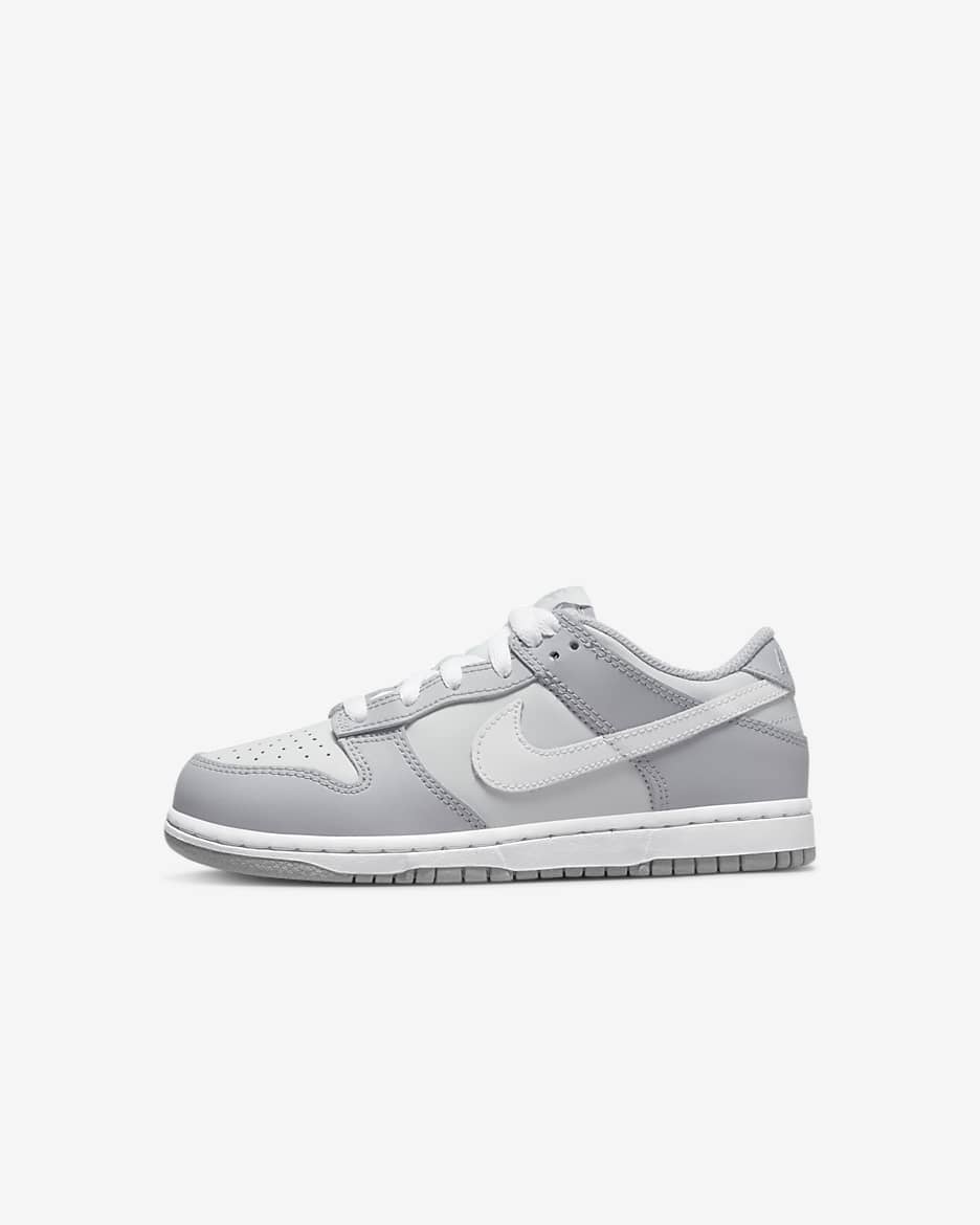 Nike Dunk Low cipő kisebb gyerekeknek - Pure Platinum/Wolf Grey/Fehér