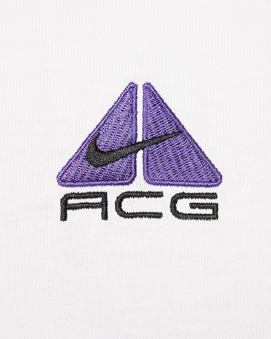 Långärmad t-shirt Nike ACG "Lungs" för män - Summit White/Svart