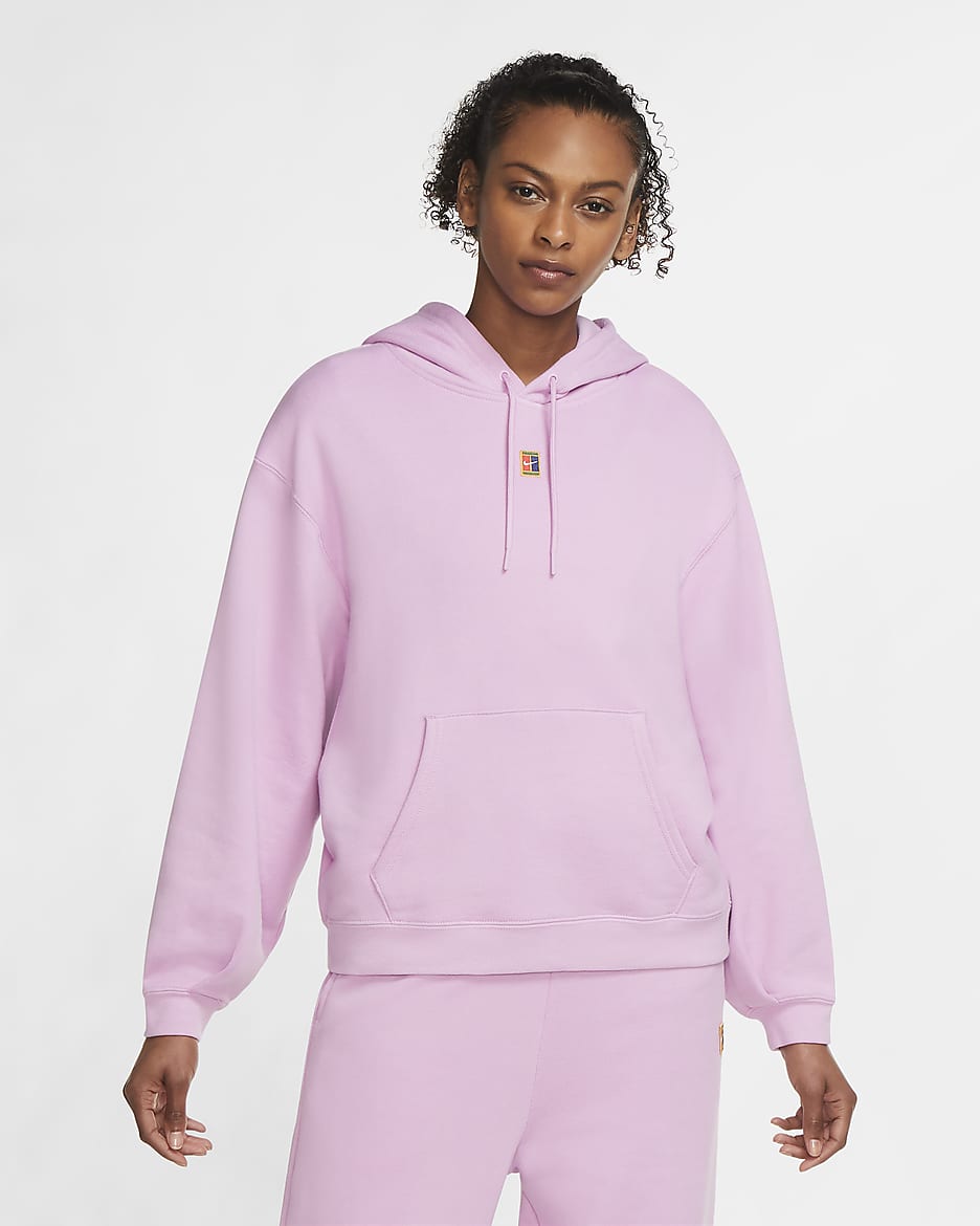 NikeCourt Women's Fleece Tennis Hoodie - Beyond Pink
