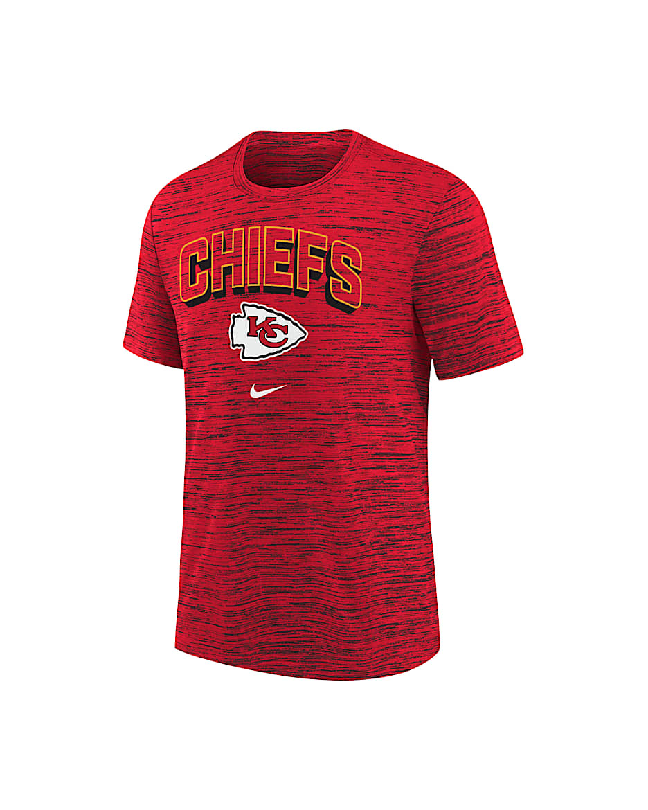 Playera Nike Dri-FIT de la NFL para niños talla grande Kansas City Chiefs Sideline Velocity - Rojo