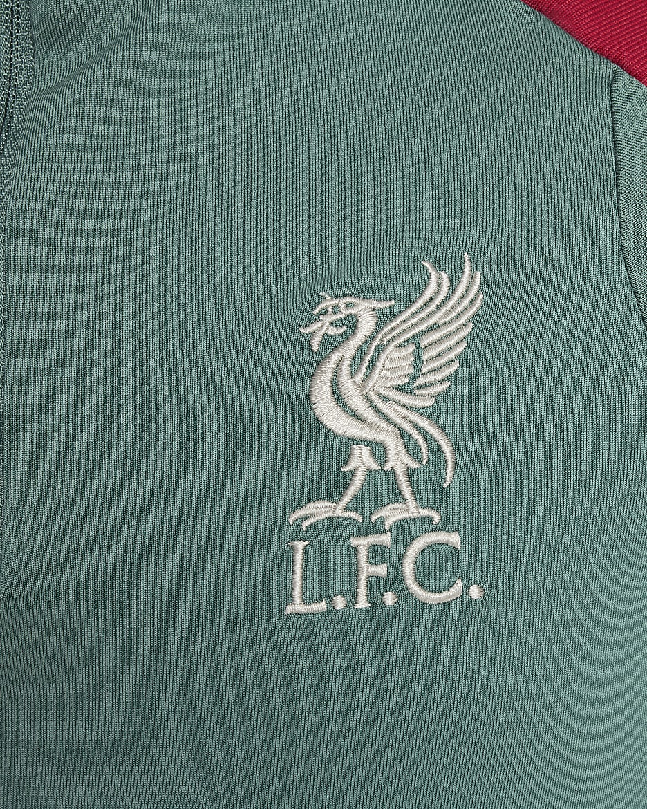 Liverpool FC Strike Nike Dri-FIT-fodboldtræningstrøje til større børn - Bicoastal/Bicoastal/Gym Red/Light Orewood Brown