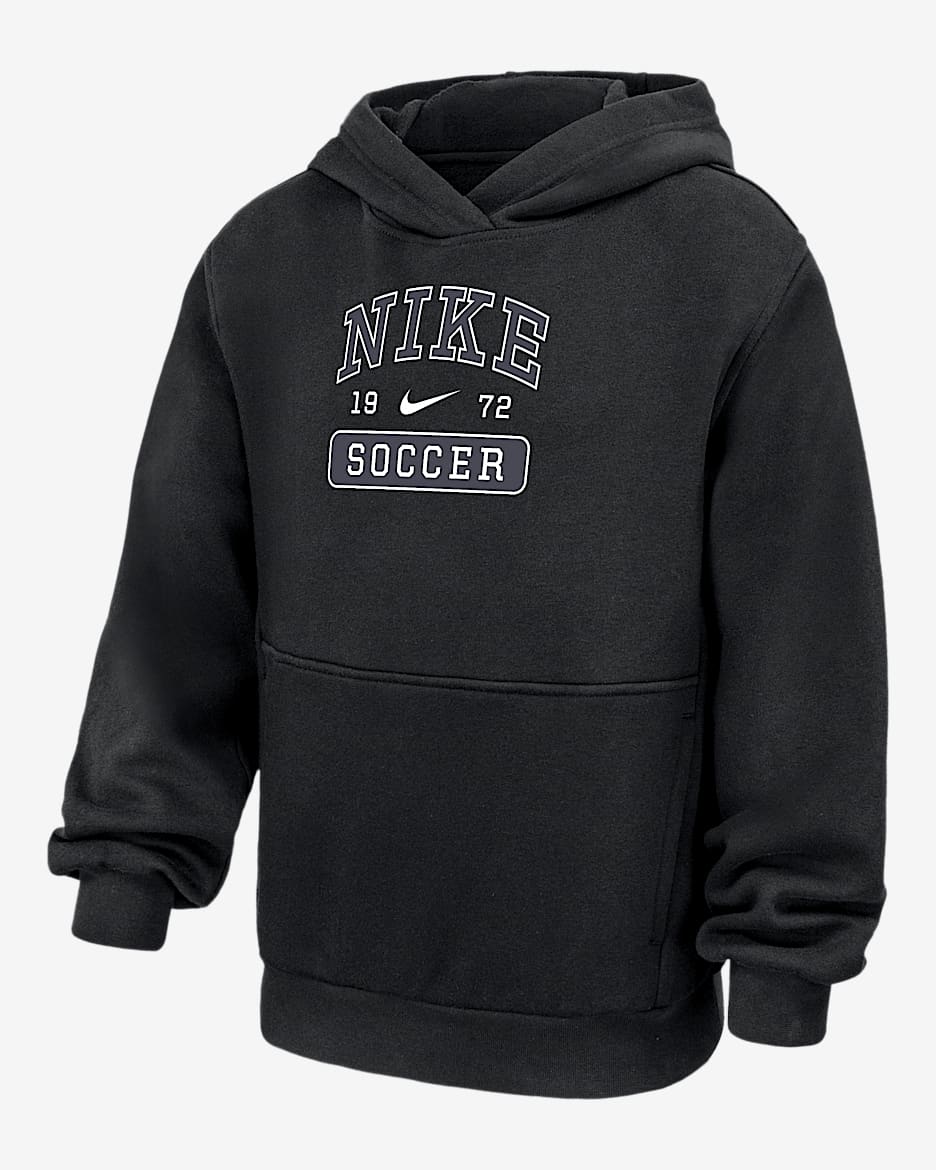 Nike Club Fleece Big Kids' Soccer Pullover Hoodie - Black