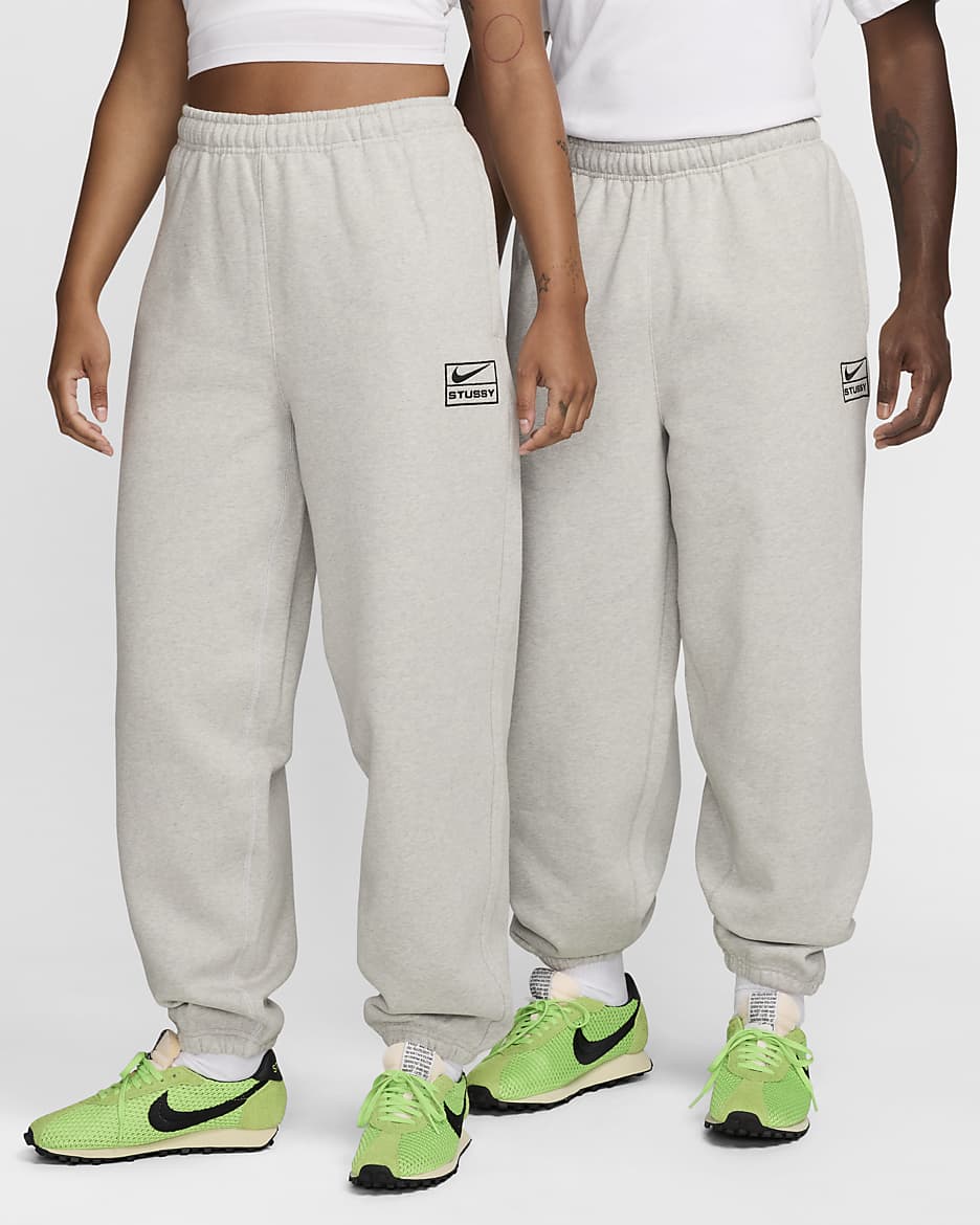 Nike x Stüssy Fleece Pants - Grey Heather/Black