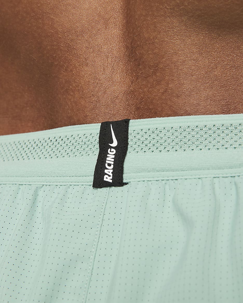 Nike AeroSwift fôret løpeshorts til herre (5 cm) - Mineral/Svart