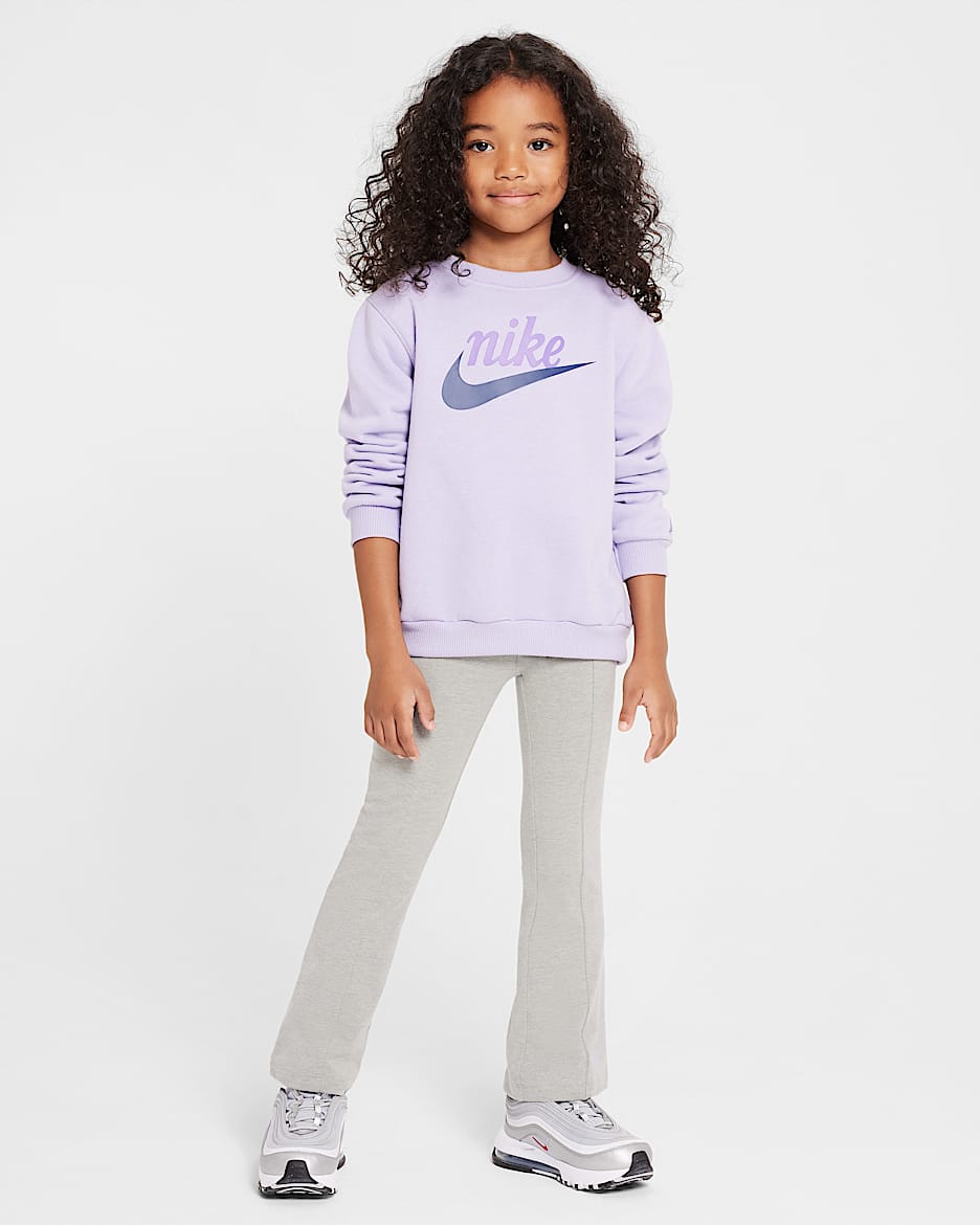 Conjunto de 2 piezas de leggings para niños talla pequeña Nike New Impressions - Gris oscuro jaspeado