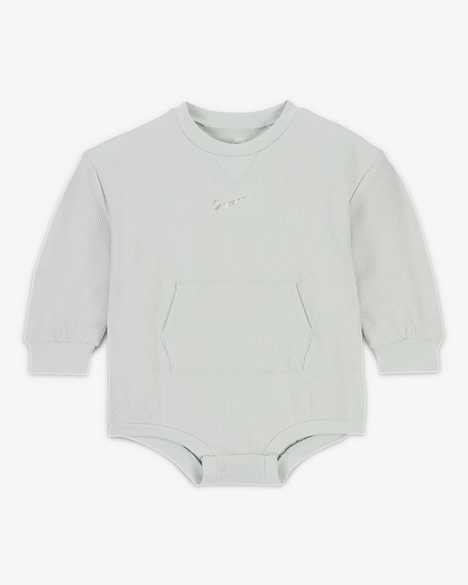 Body de manga larga para bebé (12-24 meses) Nike ReadySet - Plata claro