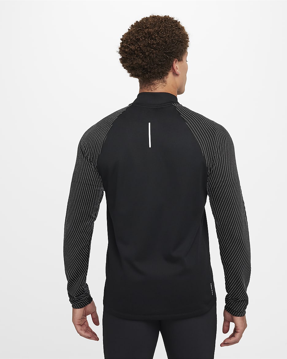 Maglia da running con zip a metà lunghezza Dri-FIT Nike Running Division – Uomo - Nero