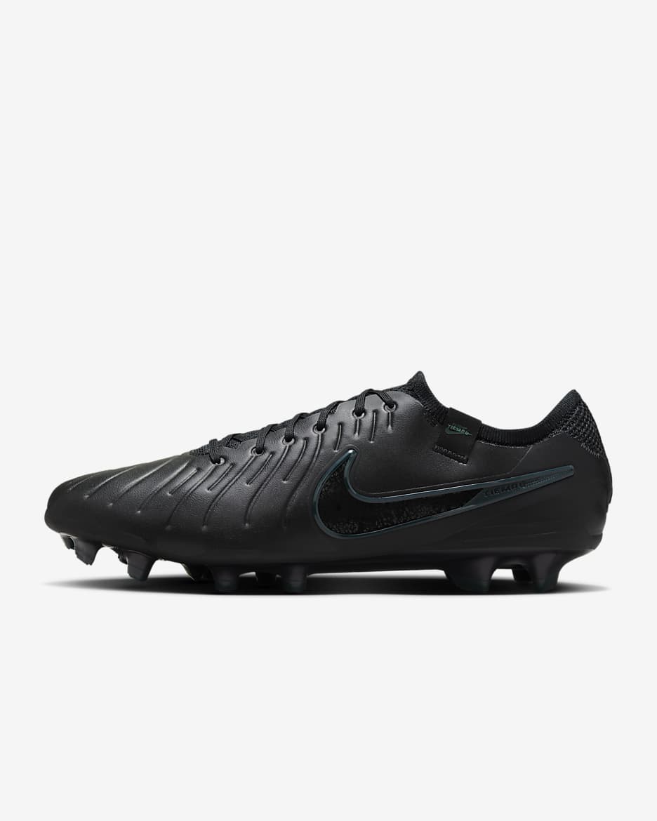 Nike Tiempo Legend 10 Elite Botas de fútbol de perfil bajo para terreno firme - Negro/Deep Jungle/Negro