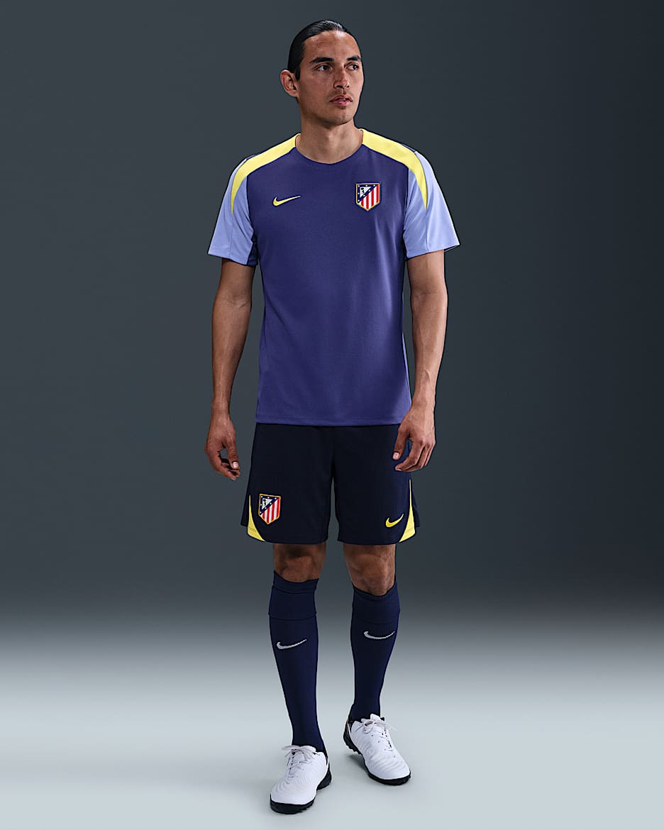 Atlético Madrid Strike Men's Nike Dri-FIT Football Knit Shorts - Binary Blue/Vibrant Yellow/Vibrant Yellow