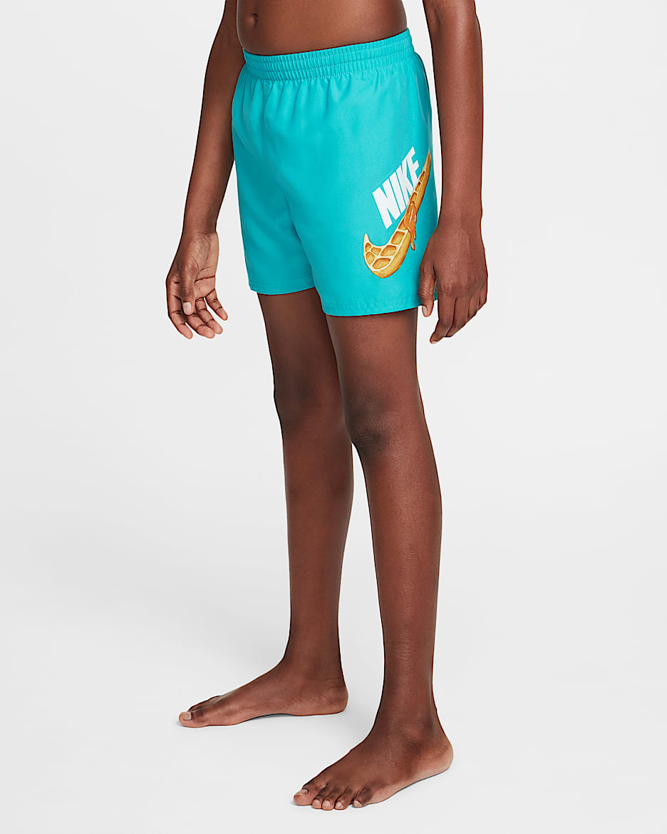 Traje de baño tipo short de voleibol con forro interior de 10 cm Nike Swim Breaker para niños talla grande - Cactus empolvado