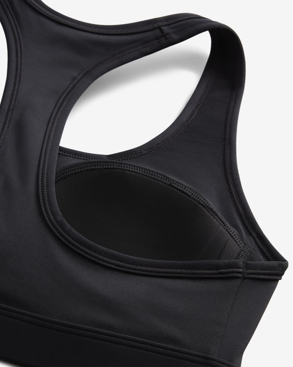 Nike Swoosh Medium-Support Women's Padded Sports Bra - Black/White