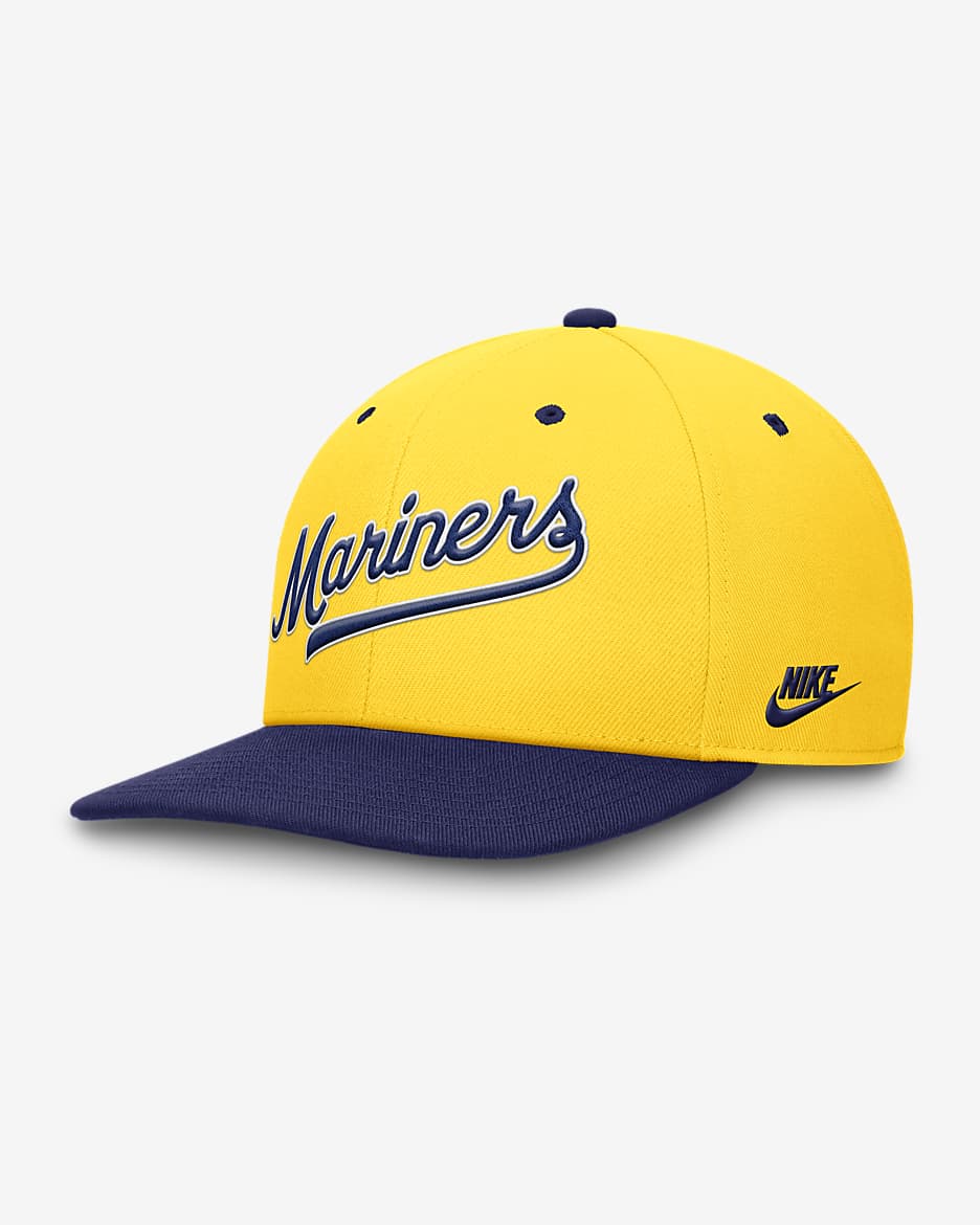 Seattle Mariners Cooperstown Pro Men's Nike Dri-FIT MLB Adjustable Hat - Gold