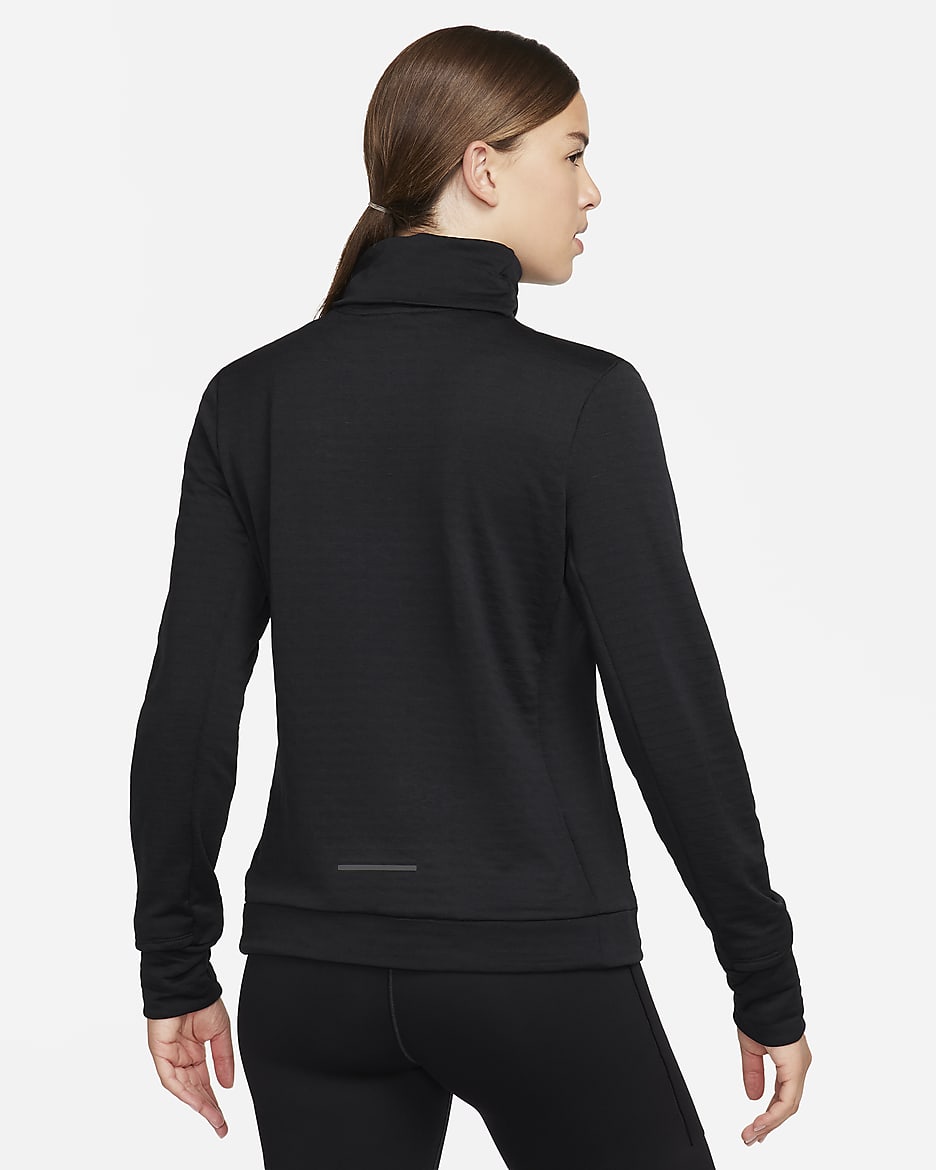 Nike Therma-FIT Swift Element hardlooptop met col voor dames - Zwart