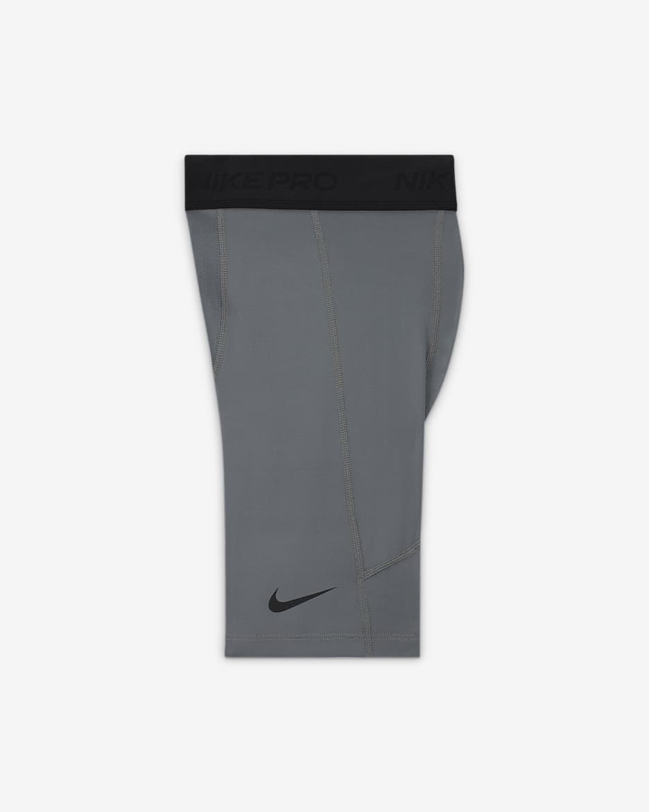 Shorts Dri-FIT para niños talla grande Nike Pro - Gris humo/Gris humo/Negro