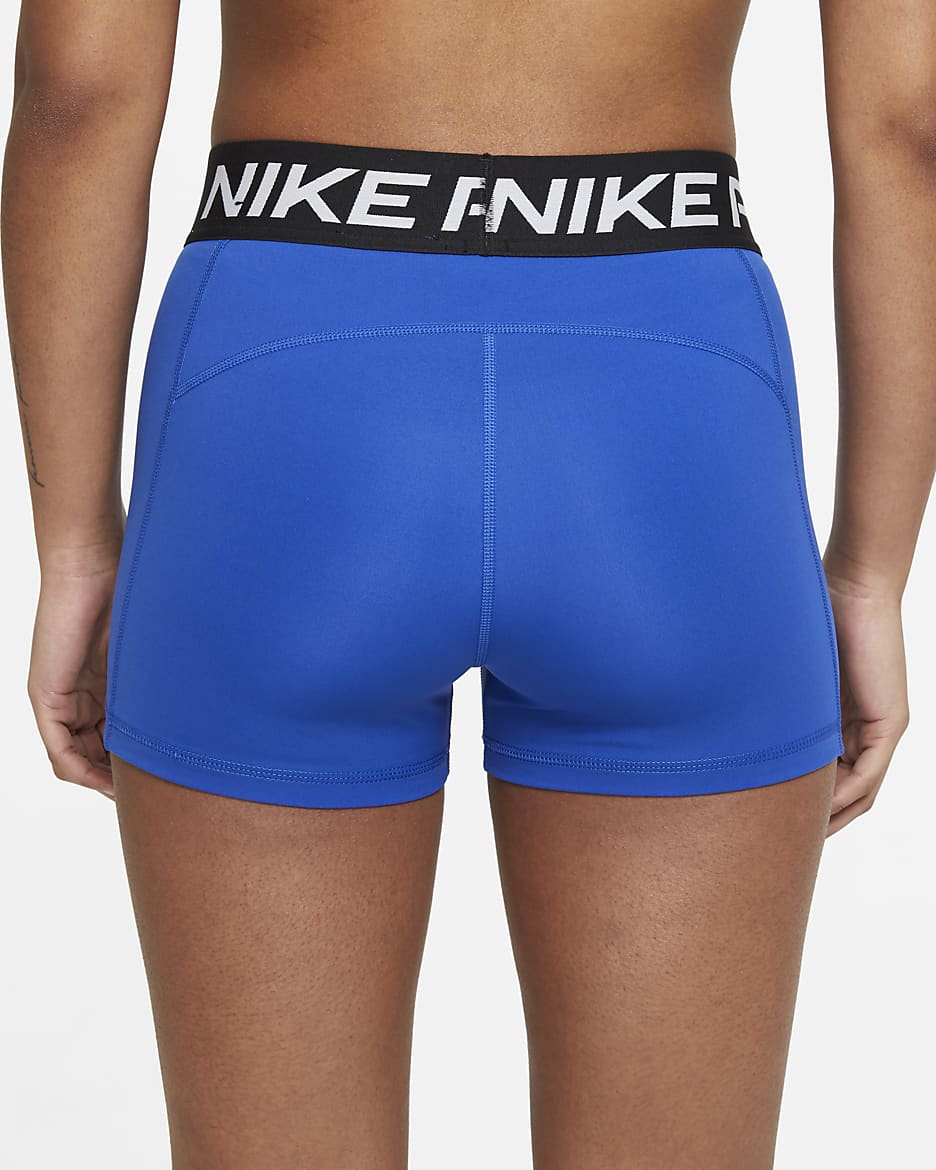 Nike Pro Women's 3" Shorts - Game Royal/Black/White