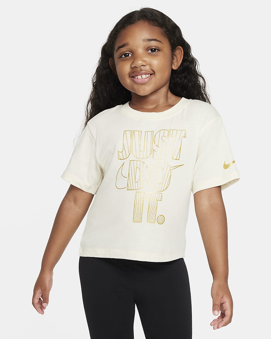 Nike Shine Boxy Tee Little Kids T-Shirt - Coconut Milk