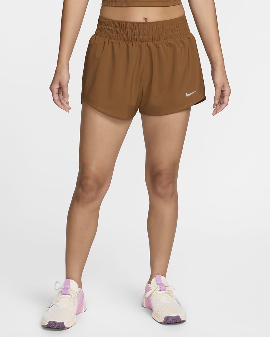 Nike Dri-FIT One Women's Mid-rise 8cm (approx.) Brief-Lined Shorts - Light British Tan