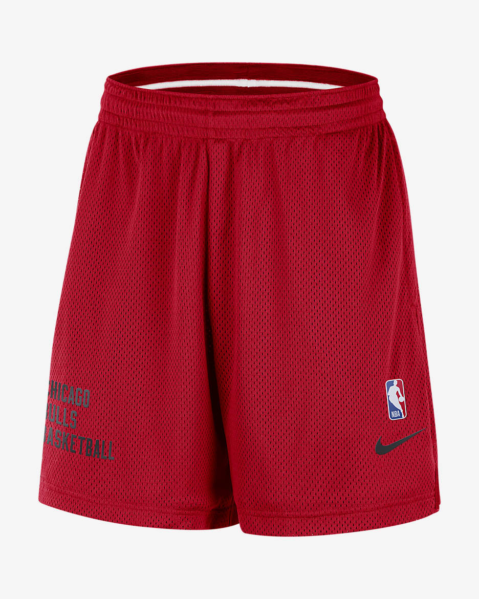 Chicago Bulls Men's Nike NBA Mesh Shorts - University Red/White