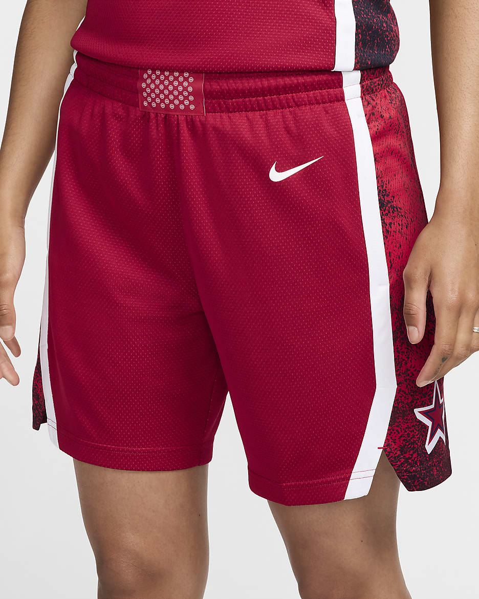 Shorts da basket Jordan Stati Uniti Limited da donna – Road - Sport Red/Bianco