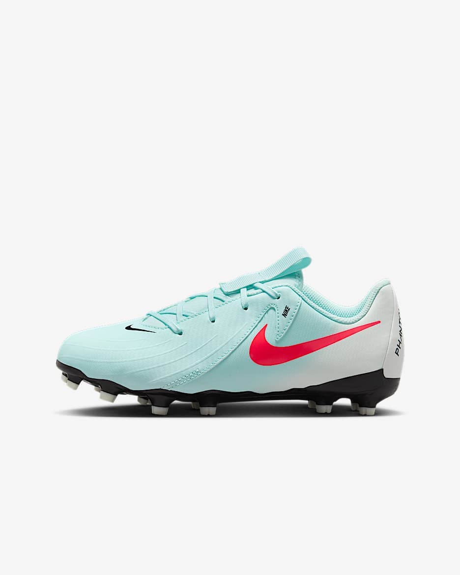Nike Jr. Phantom GX 2 Academy MG lav fotballsko til små/store barn - Mint/Off Noir/Atomic Red