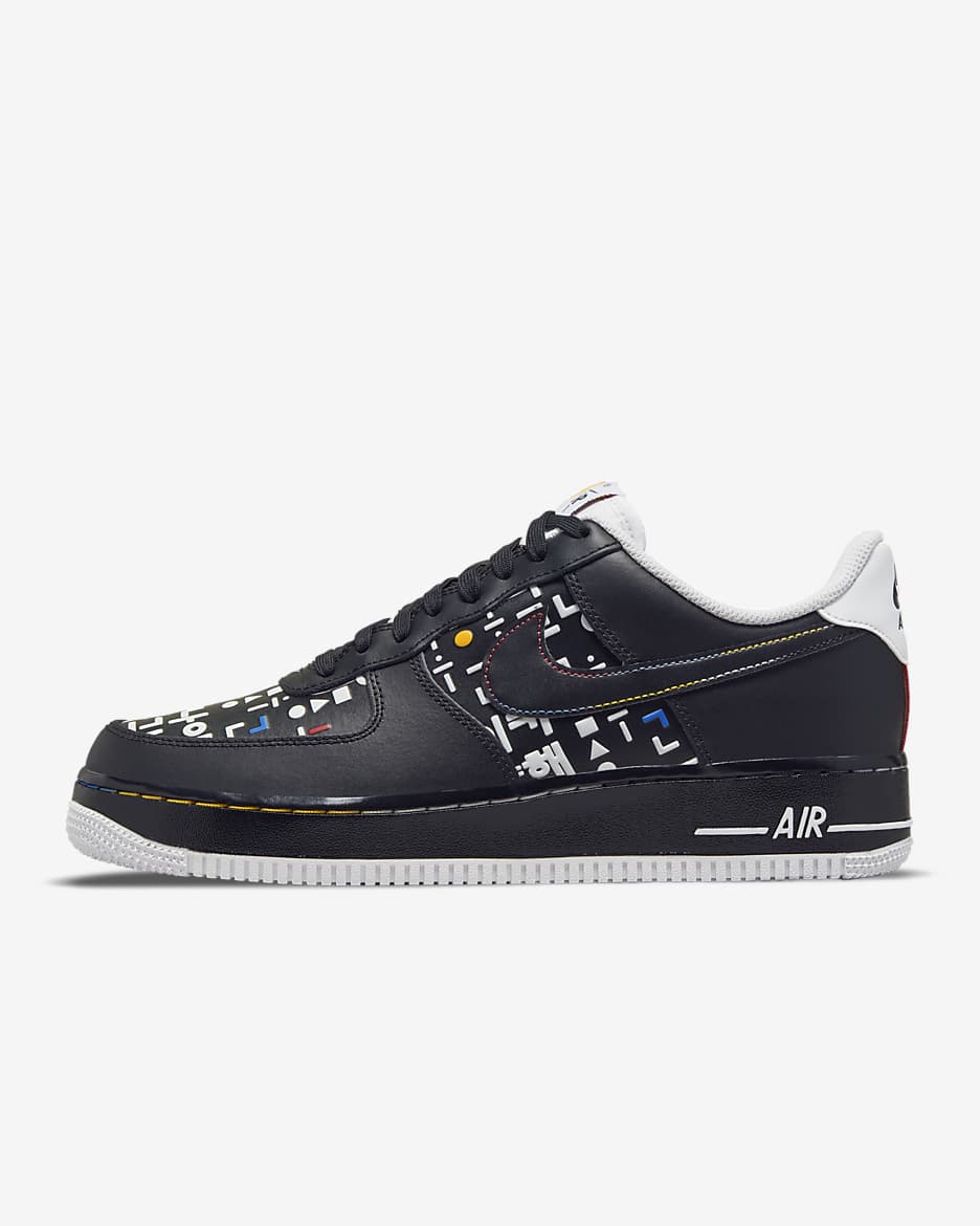 Nike Air Force 1 '07 LV8 Men's Shoes - Black/White/University Red/Black